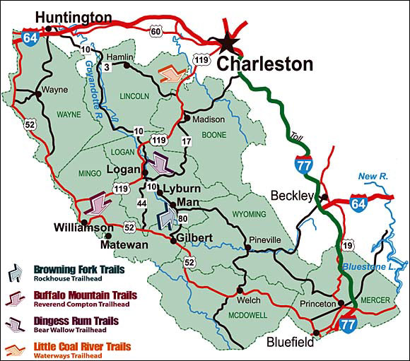 Hatfield McCoy Map